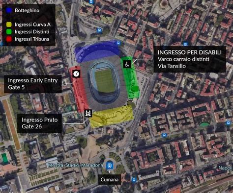 Infografica con le indicazioni degli ingressi allo Stadio Meazza