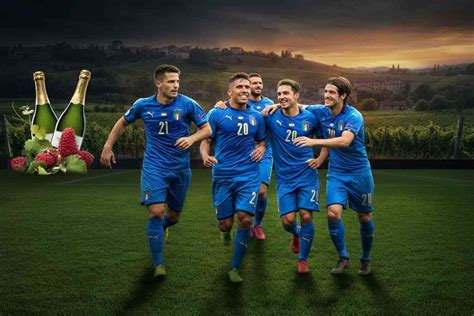 La nazionale italiana di calcio festeggia un gol