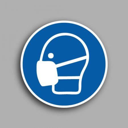 Simbolo di pericolo con mascherina e termometro