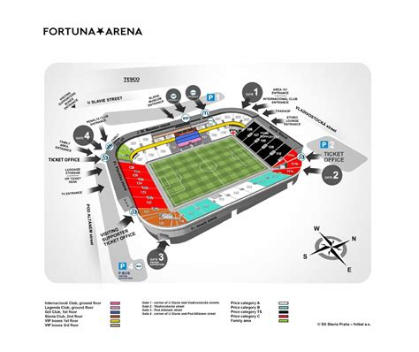 Mappa dello Stadio Eden Arena di Praga