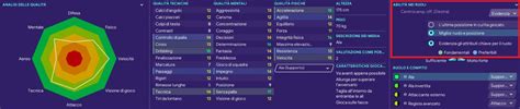 Grafico comparativo attributi giocatori Football Manager