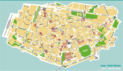 Mappa del centro storico di Lecce