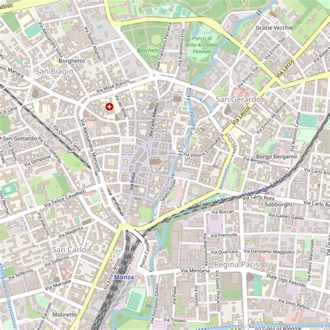 Mappa di Monza con evidenziata la posizione del ristorante