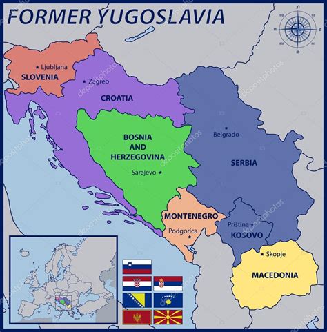 Mappa della ex Jugoslavia