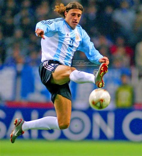 Hernán Crespo con la maglia dell'Argentina