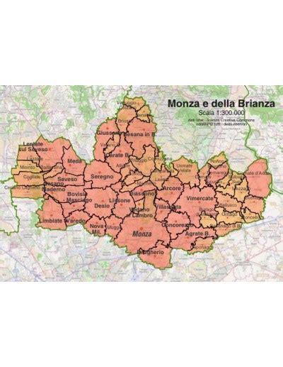 Schema dei comuni limitrofi a Monza