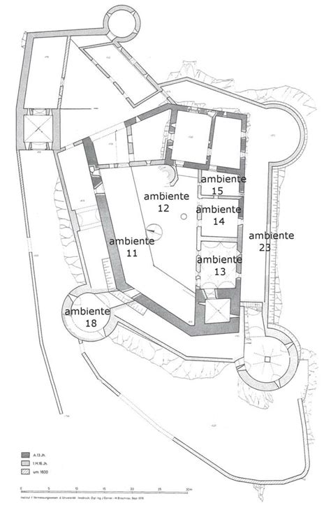 Planimetria del complesso dell'Arsenale con evidenziati gli edifici oggetto di intervento