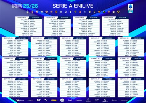 Calendario di partite di calcio con evidenziati rinvii