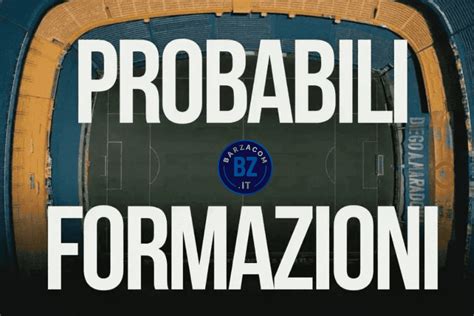 Tabella con le probabili formazioni