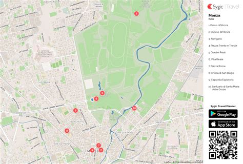 Mappa di Monza con evidenziata la zona di San Rocco