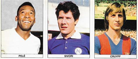 Montaggio di icone calcistiche: Maradona, Pelé, Riva, Sivori