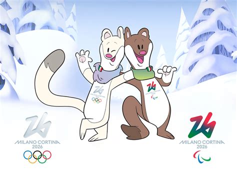 Mascotte Olimpiadi Invernali Milano Cortina 2026