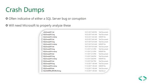 Cartella crash dumps
