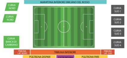 Mappa stradale per raggiungere lo stadio di Empoli