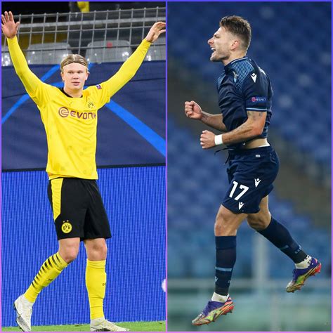 Erling Haaland e Ciro Immobile a confronto