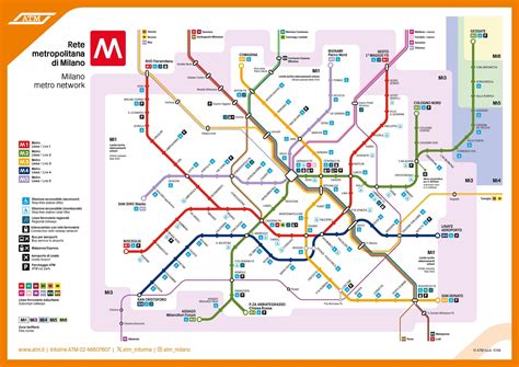 Mappa di Monza con evidenziate le linee di trasporto pubblico