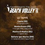 Mappa delle tappe del Campionato Italiano di Beach Volley