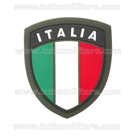 Scudetto militare italiano in plastica con velcro