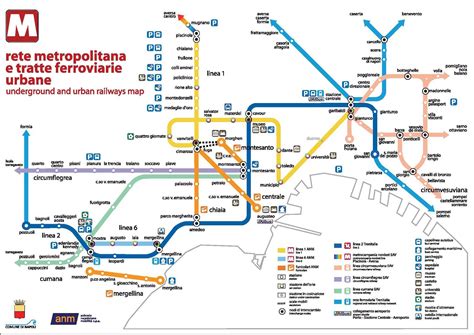 Schema delle linee di trasporto pubblico di Napoli
