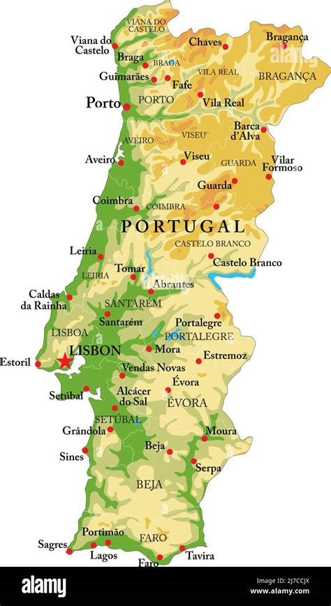 Mappa del Portogallo
