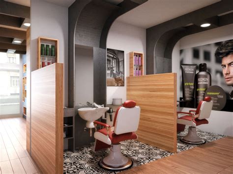 Interno di un barber shop moderno e accogliente