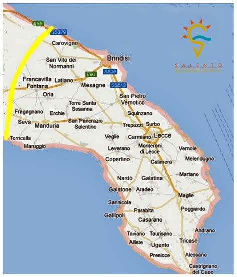 Mappa dell'Università del Salento