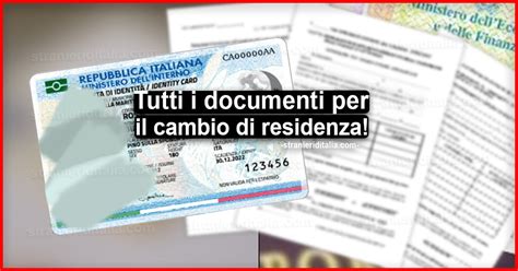 Documenti necessari per il cambio di residenza