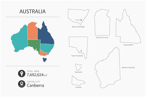 Mappa dell'Australia con aree di consegna evidenziate