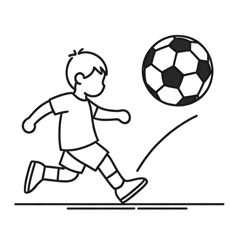 Giovane calciatore in azione