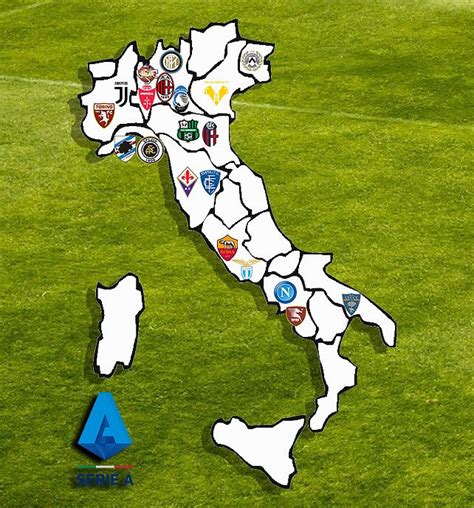 Mappa Serie A con le squadre