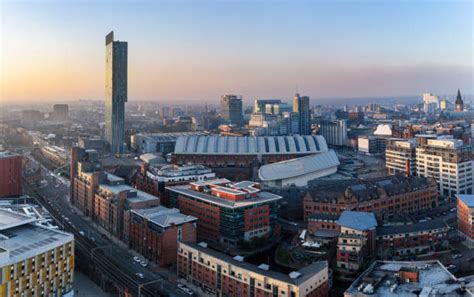 Panoramica della città di Manchester