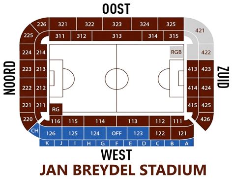 Mappa del Jan Breydel Stadium con indicazione del settore ospiti