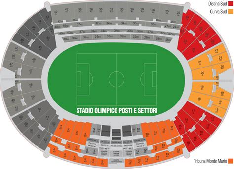Vista della Tribuna Monte Mario dello Stadio Olimpico