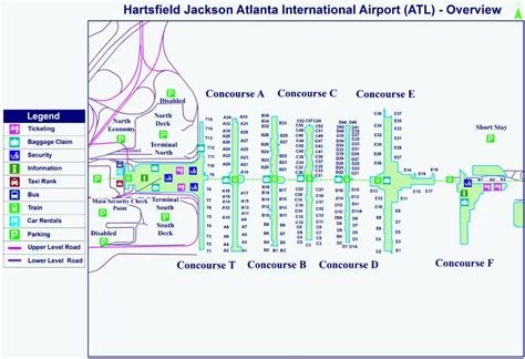 Mappa dell'Aeroporto Internazionale di Atlanta-Hartsfield-Jackson
