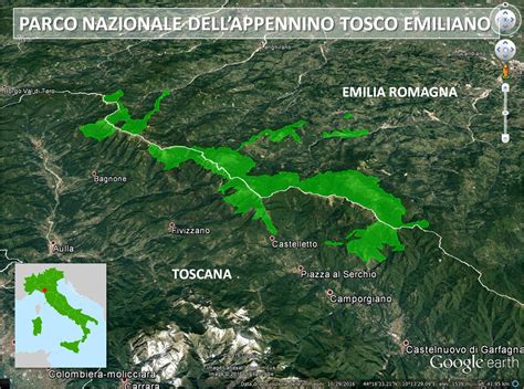 Mappa dell'Appennino Emiliano