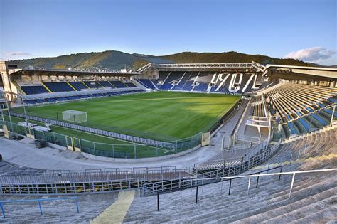 Stadio di Bergamo durante una partita dell'Atalanta
