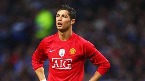 Cristiano Ronaldo con la maglia del Manchester United