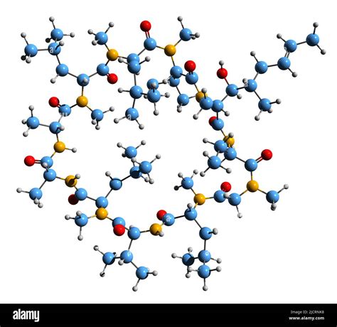 Schema molecolare della Ciclosporina A