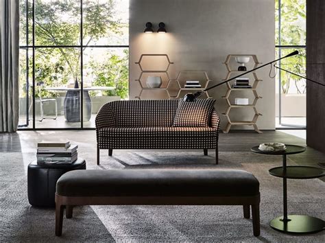 Panca Chelsea Molteni&C in un ambiente living moderno