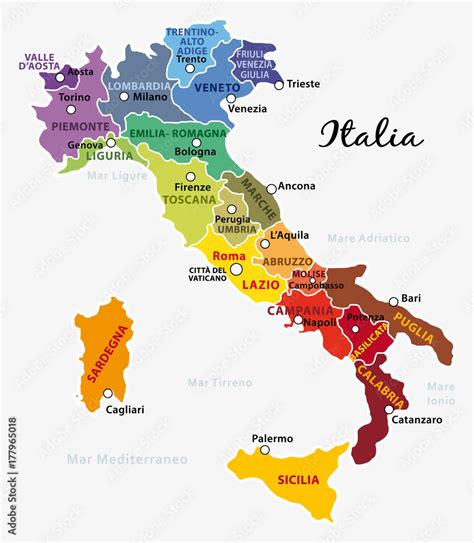 Mappa dell'Italia con evidenziate le città interessate dai divieti