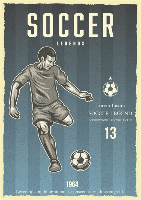 Vettori di calcio vintage anni '50