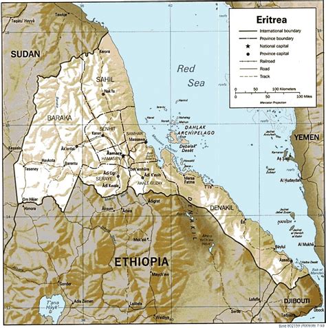 Mappa dell'Eritrea