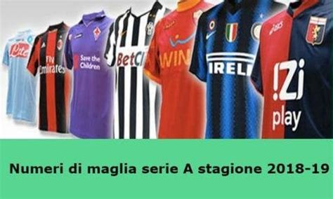 Calciatori con numeri di maglia diversi