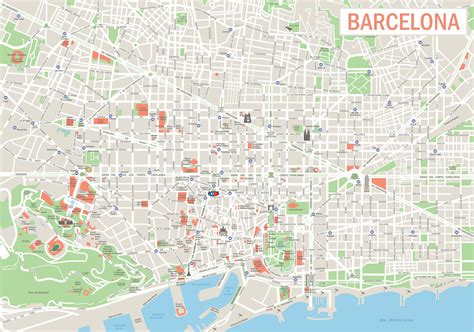 Mappa di Barcellona che indica la posizione della clinica Corachan