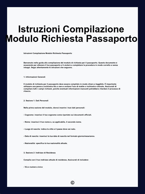 Modulo per la compilazione della lista di svincolo