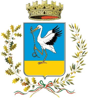 Stemma di Cerignola con cicogna e serpente