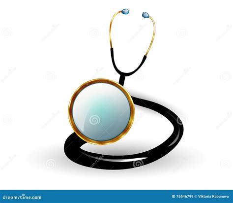 Simbolo medico stilizzato con stetoscopio