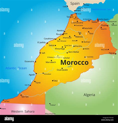 Mappa del Marocco