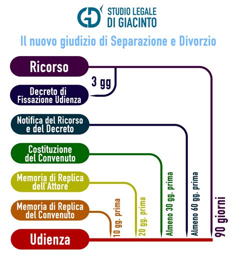 Schema della procedura di separazione e divorzio