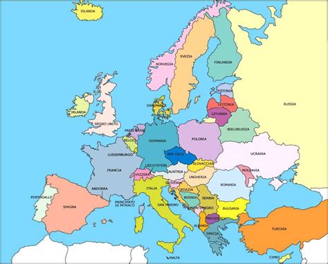 Mappa dell'Europa con evidenziate le diverse modalità di assegnazione delle stelle